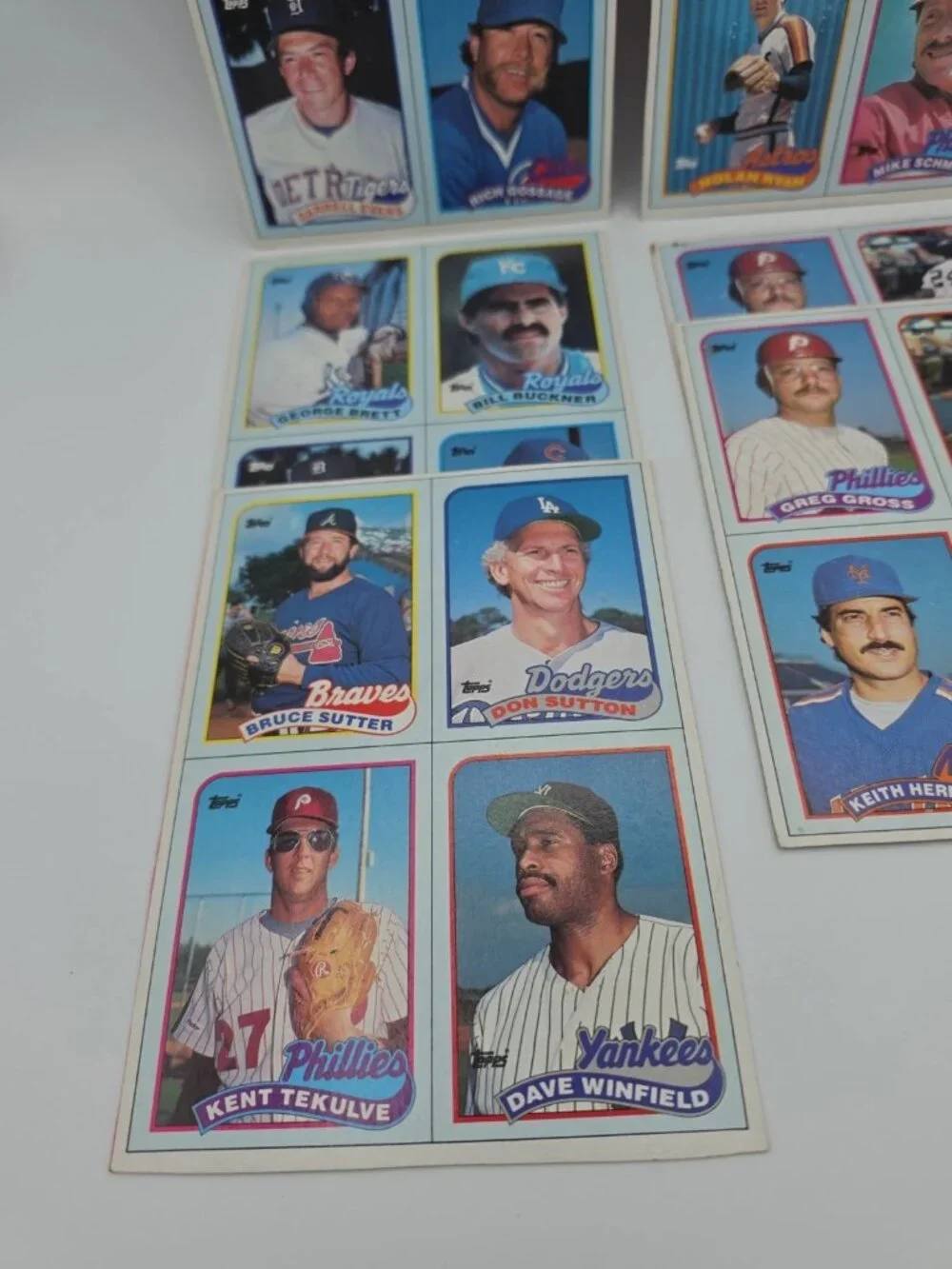 1989 Topps Wax Box Bottom Full 6 Uncut Panel See Pics For Condition